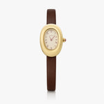 Doa Oval Leather Watch  AYAMAE Amsterdam
