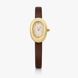 Doa Oval Leather Watch  AYAMAE Amsterdam