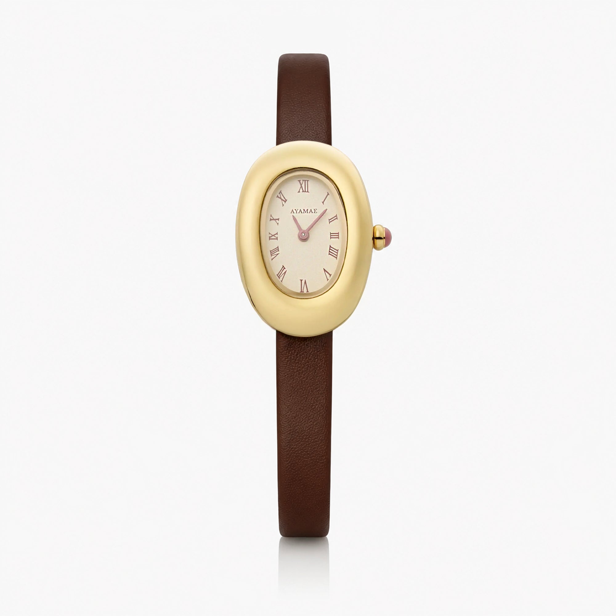 Doa Oval Leather Watch  AYAMAE Amsterdam