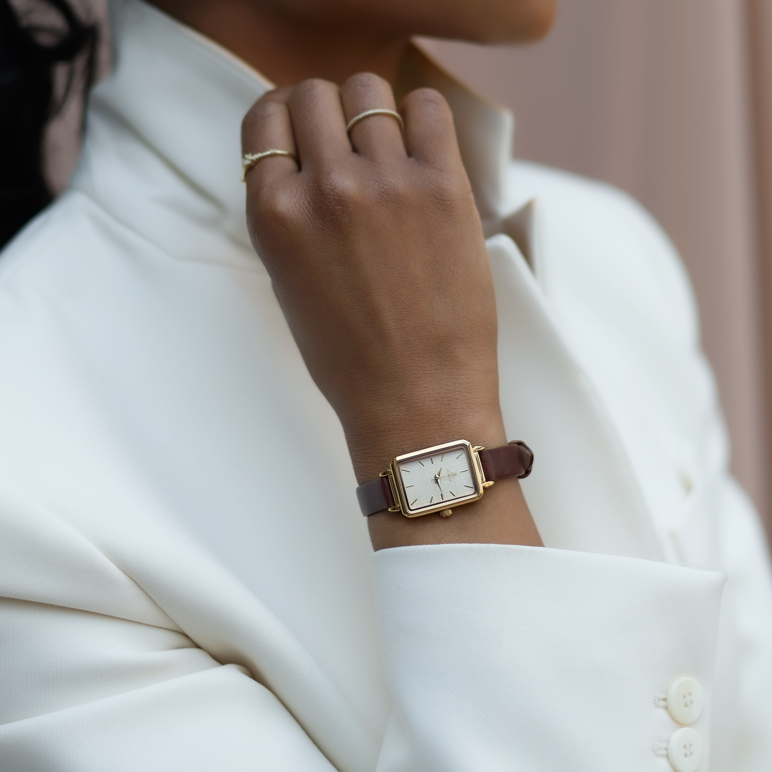 Amara Mini Vintage Leather Watch  AYAMAE Amsterdam