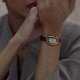 Doa Oval Leather Watch