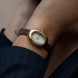 Doa Oval Leather Watch